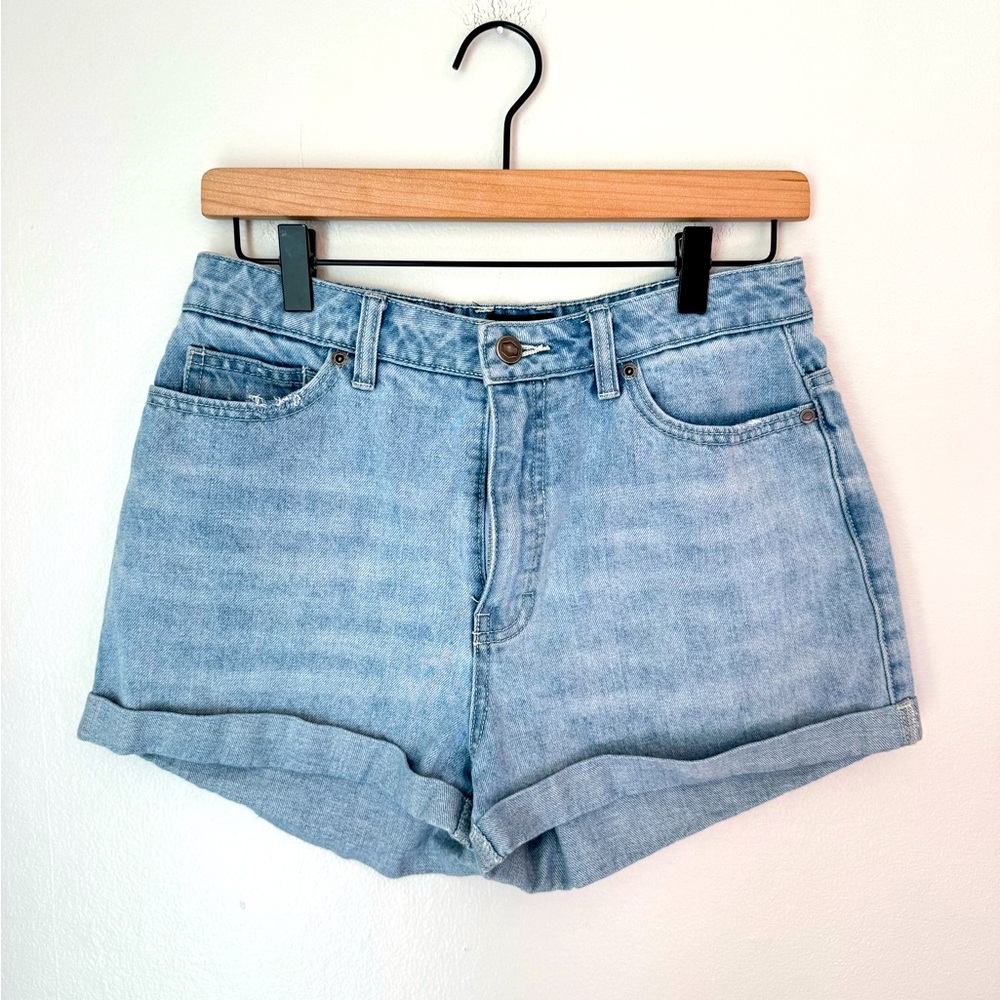 RVCA Light Wash Blue Denim Jean Shorts